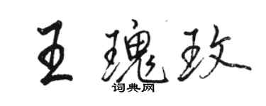 骆恒光王瑰玫行书个性签名怎么写