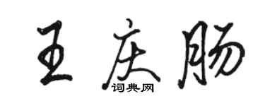骆恒光王庆肠行书个性签名怎么写