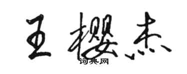 骆恒光王樱杰行书个性签名怎么写