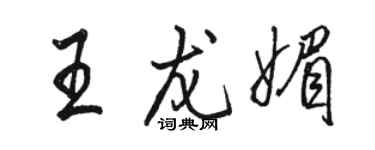 骆恒光王龙媚行书个性签名怎么写