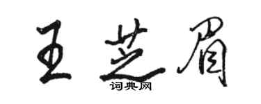 骆恒光王芝眉行书个性签名怎么写
