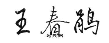 骆恒光王春鹃行书个性签名怎么写