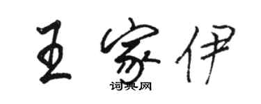 骆恒光王家伊行书个性签名怎么写