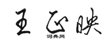 骆恒光王正映行书个性签名怎么写