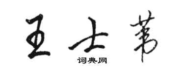 骆恒光王士苇行书个性签名怎么写