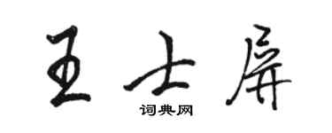 骆恒光王士屏行书个性签名怎么写