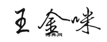 骆恒光王金咪行书个性签名怎么写