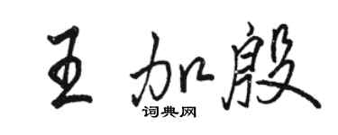 骆恒光王加殷行书个性签名怎么写