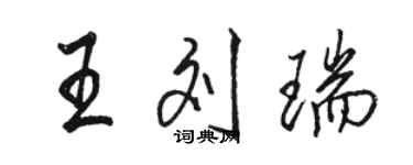 骆恒光王刘瑞行书个性签名怎么写