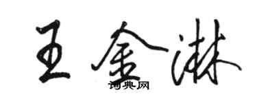 骆恒光王金淋行书个性签名怎么写