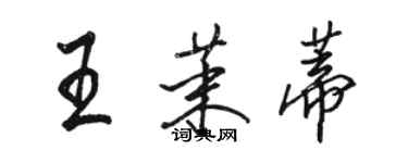骆恒光王茉蒂行书个性签名怎么写
