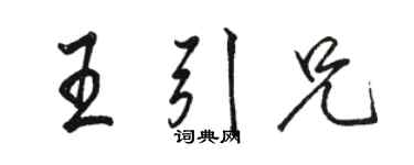 骆恒光王引兄行书个性签名怎么写