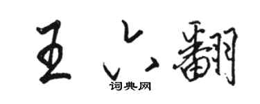 骆恒光王六翻行书个性签名怎么写