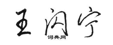 骆恒光王闪宁行书个性签名怎么写