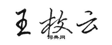 骆恒光王枚云行书个性签名怎么写