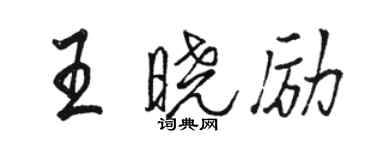 骆恒光王晓励行书个性签名怎么写
