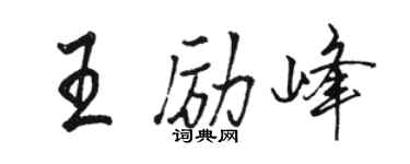 骆恒光王励峰行书个性签名怎么写