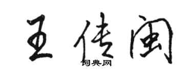 骆恒光王传闽行书个性签名怎么写