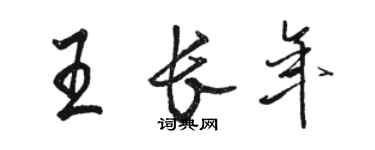 骆恒光王长年行书个性签名怎么写