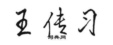 骆恒光王传习行书个性签名怎么写