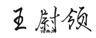 骆恒光王尉领行书个性签名怎么写