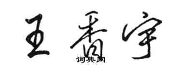 骆恒光王香宇行书个性签名怎么写