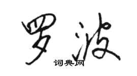 骆恒光罗波行书个性签名怎么写