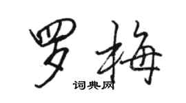 骆恒光罗梅行书个性签名怎么写