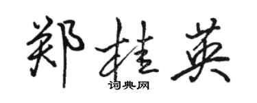 骆恒光郑桂英行书个性签名怎么写