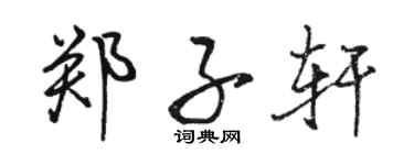 骆恒光郑子轩行书个性签名怎么写