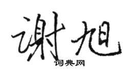 骆恒光谢旭行书个性签名怎么写