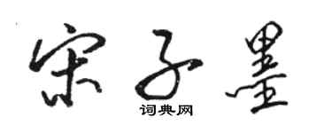 骆恒光宋子墨行书个性签名怎么写