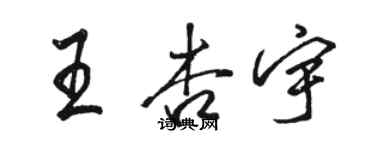 骆恒光王杏宇行书个性签名怎么写