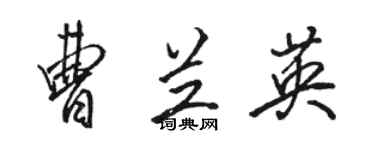 骆恒光曹兰英行书个性签名怎么写