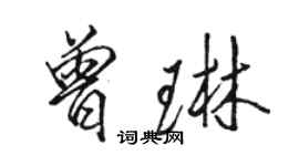 骆恒光曾琳行书个性签名怎么写