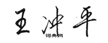 骆恒光王冲平行书个性签名怎么写