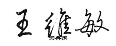 骆恒光王维敏行书个性签名怎么写