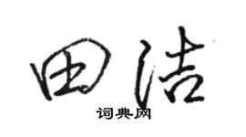骆恒光田洁行书个性签名怎么写
