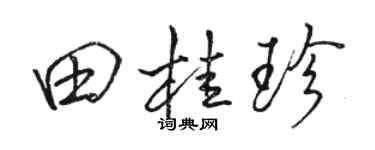 骆恒光田桂珍行书个性签名怎么写