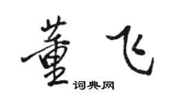 骆恒光董飞行书个性签名怎么写