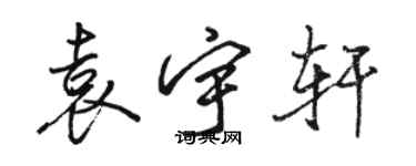 骆恒光袁宇轩行书个性签名怎么写