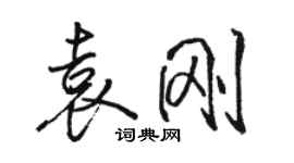 骆恒光袁刚行书个性签名怎么写