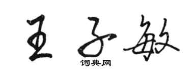 骆恒光王子敏行书个性签名怎么写