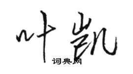 骆恒光叶凯行书个性签名怎么写