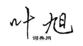 骆恒光叶旭行书个性签名怎么写