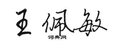 骆恒光王佩敏行书个性签名怎么写