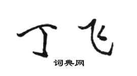 骆恒光丁飞行书个性签名怎么写