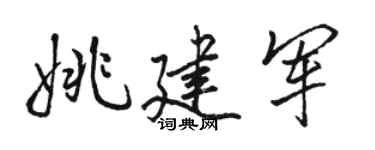 骆恒光姚建军行书个性签名怎么写