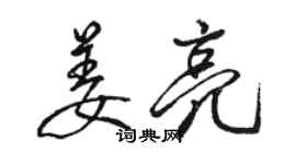 骆恒光姜亮行书个性签名怎么写