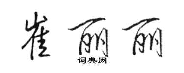 骆恒光崔丽丽行书个性签名怎么写